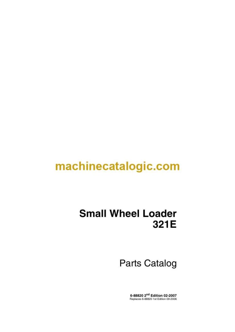 Case 321E Small Wheel Loader Parts Catalog (6-88820_int_A4N)