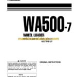 Komatsu WA500-7 Wheel Loader Operation and Maintenance Manual (VENAM46502)