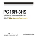 Komatsu PC16R-3HS Hydraulic Excavator Operation and Maintenance Manual (WENAM00650)