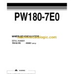 Komatsu PW180-7E0 Hydraulic Excavator Operation and Maintenance Manual (VEAM400101)