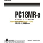 Komatsu PC18MR-3 Hydraulic Excavator Operation and Maintenance Manual (WEAM013907)