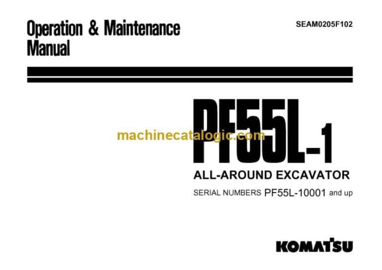 Komatsu PF55L-1 All-Around Excavator Operation and Maintenance Manual (SEAM0205F102)