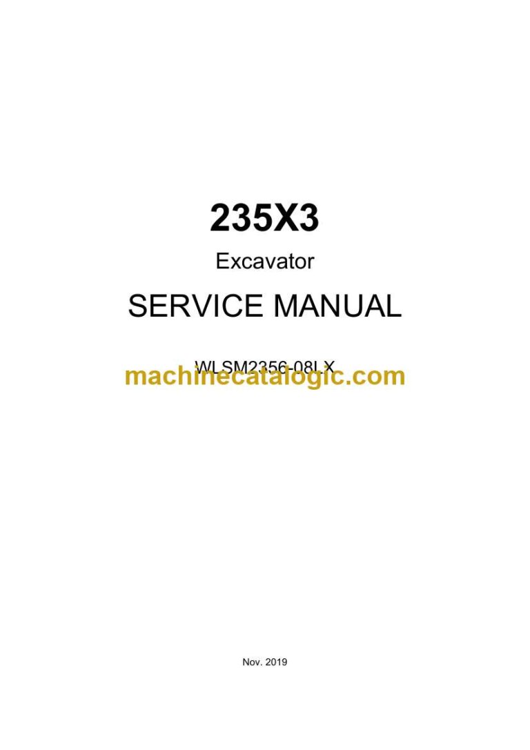 Link Belt 235X3 Excavator Service Manual