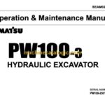 Komatsu PW100-3 Hydraulic Excavator Operation and Maintenance Manual (SEAM020D0302)