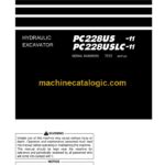 Komatsu PC228US-11, PC228USLC-11 Hydraulic Excavator Operation and Maintenance Manual (PEN01433-03)