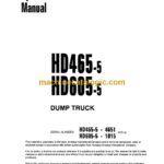 Komatsu HD465-5, HD605-5 Dump Truck Operation and Maintenance Manual (SEAD05690508)