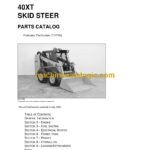 Case 40XT Skid Steer Parts Catalog (7-7171ml)