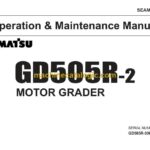 Komatsu GD505R-2 Motor Grader Operation and Maintenance Manual (SEAM238B00)