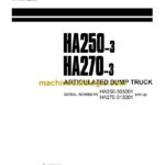 Komatsu HA250-3, HA270-3 Dump Truck Operation and Maintenance Manual (XEAMM00100)