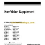 Komatsu KomVision Supplement Hydraulic Excavator Operation and Maintenance Manual (UENAM01350)