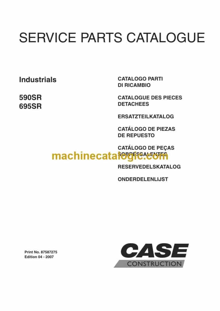 Case 590 and 695 Super R Series 2 Tier 3 Backhoe Loaders Parts Catalog (87587275_int_A4N)