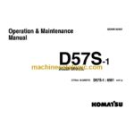 Komatsu D57S-1 Bulldozer Operation and Maintenance Manual (SEAM135A01)