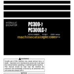 Komatsu PC300-7, PC300LC-7 Hydraulic Excavator Operation and Maintenance Manual (LEAMP30701)