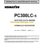 Komatsu PC300LC-5 Hydraulic Excavator Operation and Maintenance Manual (CEAD207040)