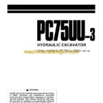 Komatsu PC75UU-3 Hydraulic Excavator Operation and Maintenance Manual (SEAM023200)