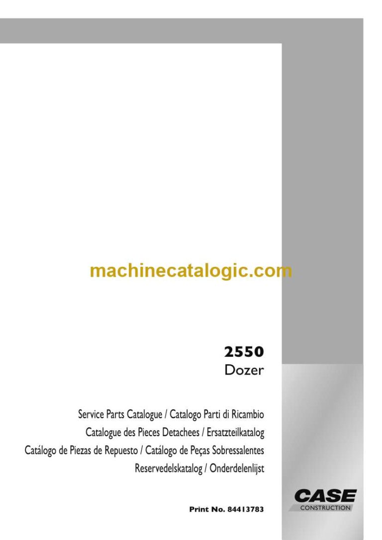 Case 2550 Dozer Parts Catalog (84413783_A4)
