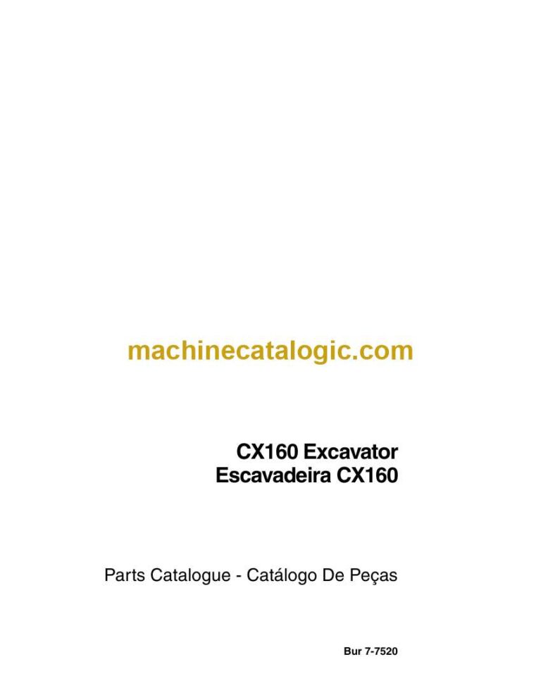 Case CX160 Excavator Parts Catalog (7-7520)