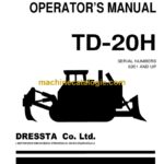 Komatsu TD-20H Operation and Maintenance Manual (OMTD20H98-1E)