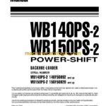 Komatsu WB140PS-2, WB150PS-2 Backhoe Loader Operation and Maintenance Manual (WEAD002202)
