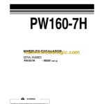 Komatsu PW160-7 Hydraulic Excavator Operation and Maintenance Manual (VEAM390100)