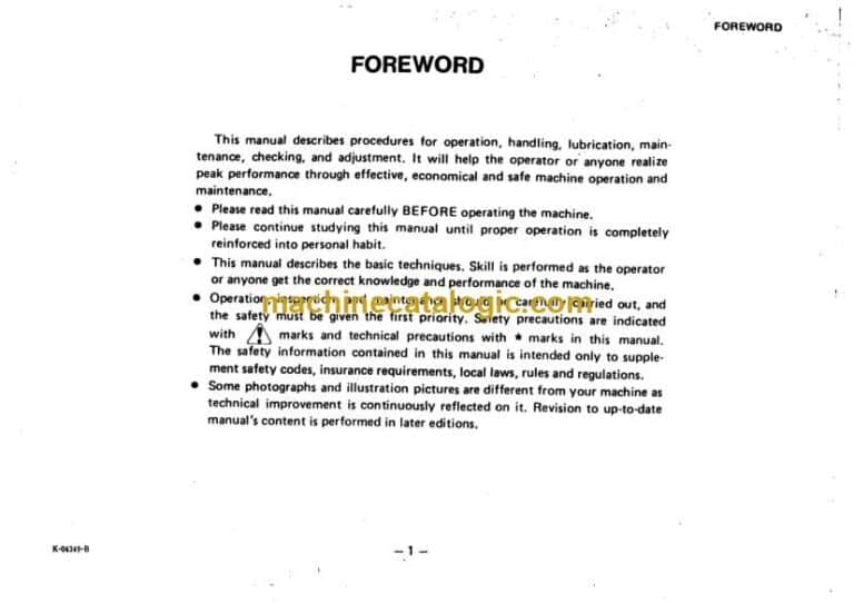 Komatsu D155A-1 Operation and Maintenance Manual (SEAM175A07)