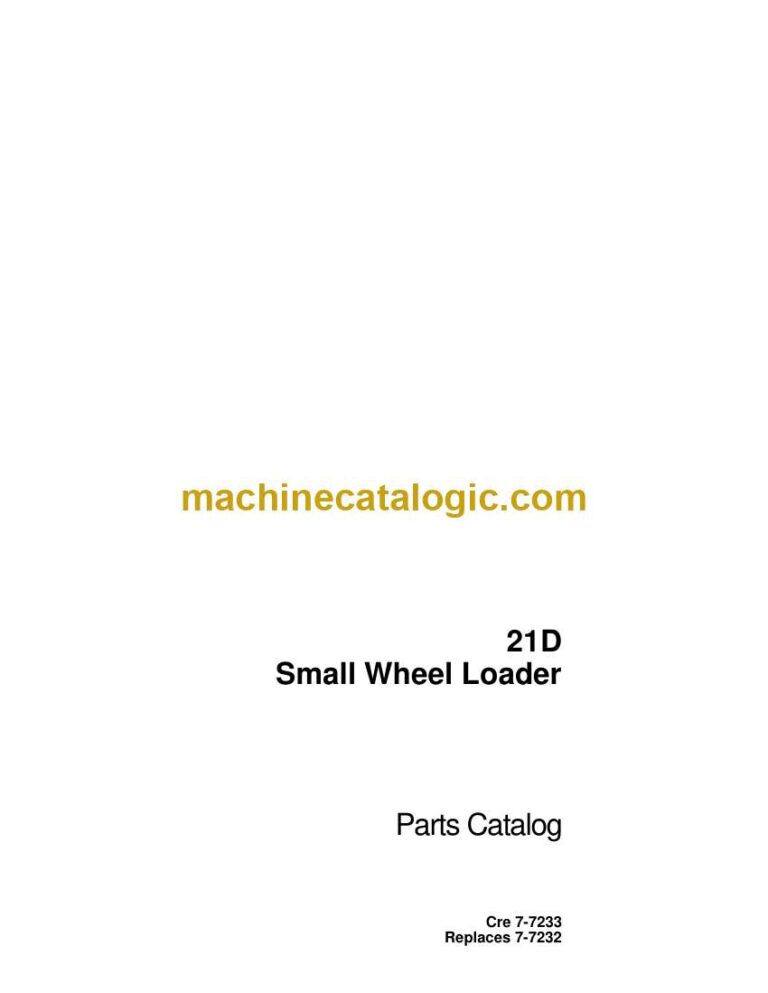 Case 21D Small Wheel Loader Parts Catalog (7-7233)