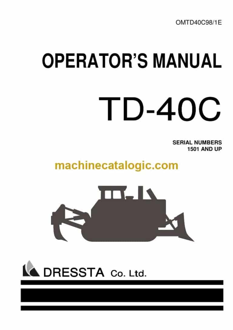 Komatsu TD-40C Operation and Maintenance Manual (OMTD40C98-1E)