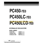 Komatsu PC50-7E0, PC450LC-7E0, PC450LCD-7E0 Hydraulic Excavator Operation and Maintenance Manual (UEAM005202)