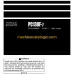 Komatsu PC130F-7 Hydraulic Excavator Operation and Maintenance Manual (LEAMP13704)