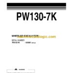 Komatsu PW130-7K Hydraulic Excavator Operation and Maintenance Manual (UEAM004602)