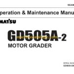 Komatsu GD505A-2 Motor Grader Operation and Maintenance Manual (SEAM23JA02)