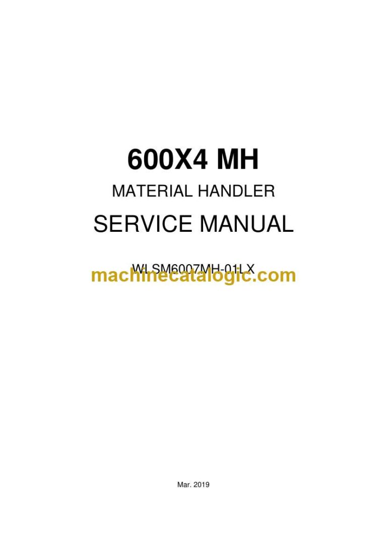 Link Belt 600X4-MH Material Handler Service Manual
