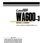 Komatsu WA600-3 Wheel Loader Operation and Maintenance Manual (SEAMW02000)