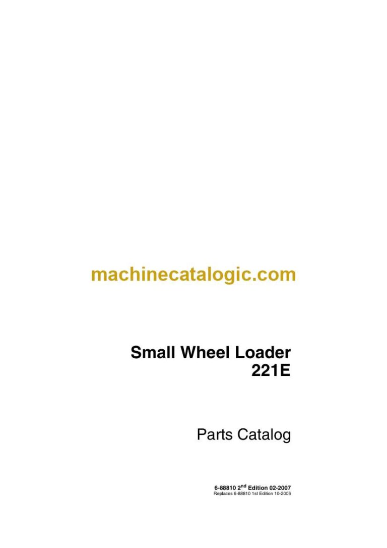 Case 221E Small Wheel Loader Parts Catalog (6-88810_int_A4N)