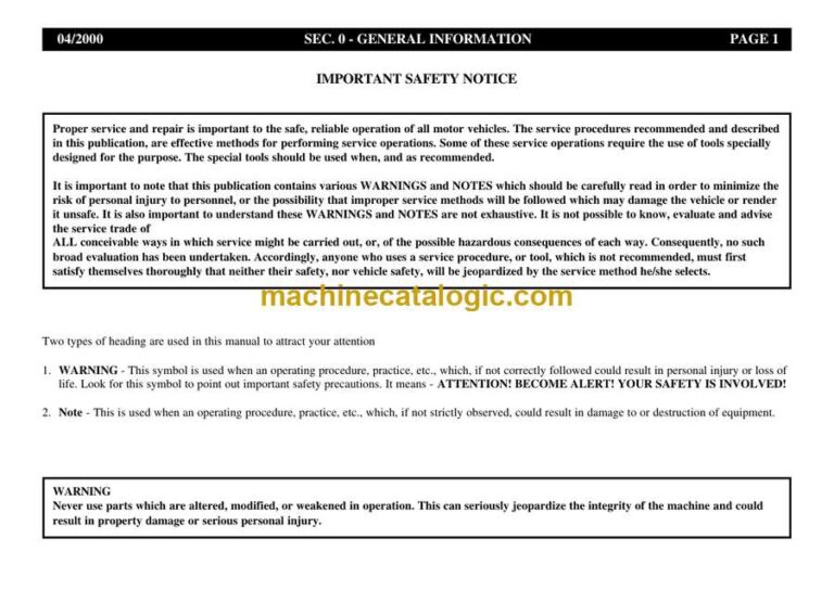 Link Belt D30 Articulated Truck Shop Manual