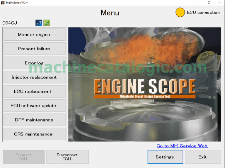 MITSUBISHI DIESEL ENGINE SERVICE TOOL - ENGINE SCOPE 12.4 [2022]