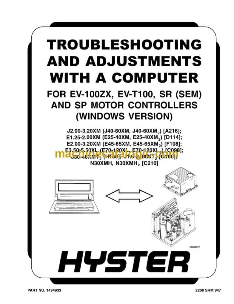 Hyster J30-40XMT2 (H160 E807) Forklift Service Manual