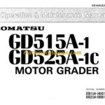 Komatsu GD515A-1, GD525A-1C Motor Grader Operation and Maintenance Manual (SEAMG5250104)