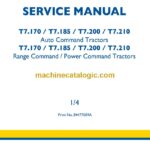 New Holland T7.170, T7.185, T7.200, T7.210 Auto, Range, Power Command Tractor Service Manual (84477609A)