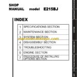 New Holland E215BJ Hydraulic Excavator Shop Manual (84163741)