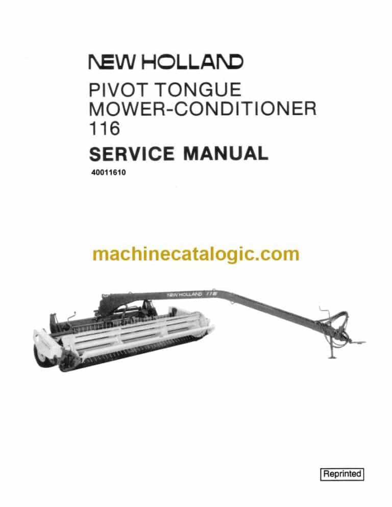 New Holland 116 Pivot Tongue Mower-Conditoner Service Manual (40011610)