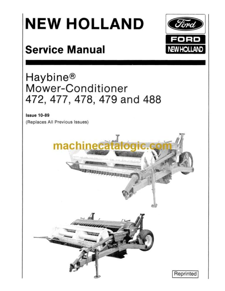 New Holland 472, 477, 478, 479, 488 Haybine Mower-Conditioner Service Manual (40047253)