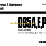 Komatsu D65A-8, D65E-8, D65P-8 Bulldozer Operation and Maintenance Manual (SEAM01440805)