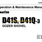 Komatsu D41S-3, D41Q-3 Bulldozer Operation and Maintenance Manual (SEAM125B03)