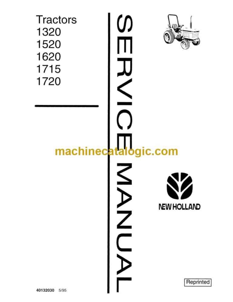 New Holland 1320, 1520, 1620, 1715, 1720 Tractor Service Manual (40132030)