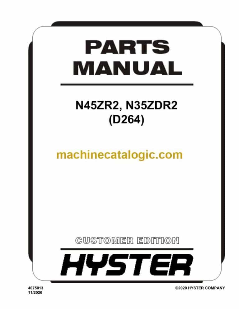 Hyster N45ZR2, N35ZDR2 (D264) Forklift Parts Manual