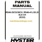 Hyster RS46-29, RS46-33, RS46-36CH, RS46-41L, RS46-S, RS46-LS, RS46-XLS CH (E222) Forklift Parts Manual