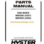 Hyster B80ZHD (A257) B60ZHD (A262) End Rider Parts Manual
