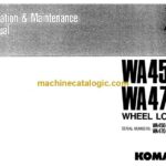 Komatsu WA450-1, WA470-1 Wheel Loader Operation and Maintenance Manual (SEAM04210104)