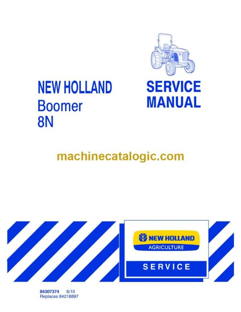 New Holland 8N Boomer Service Manual (84307374)